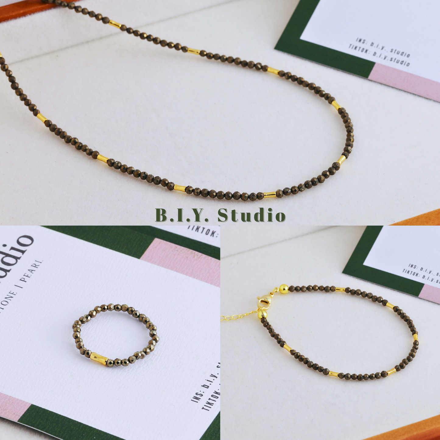 Prism Gem | Moss Vein・Necklace 1