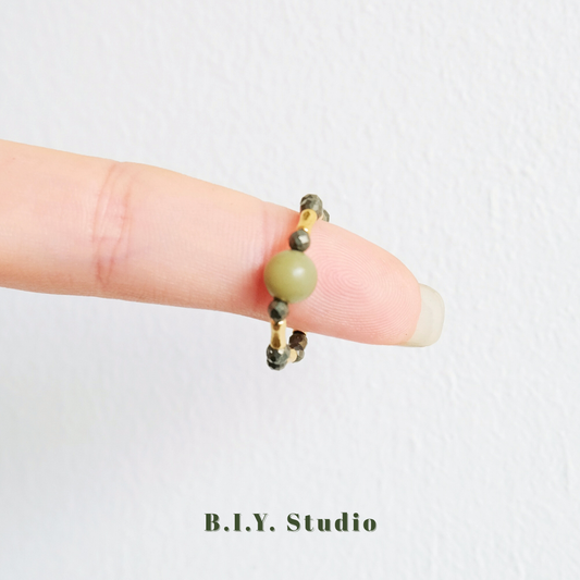 Prism Gem | Moss Vein・Ring 3