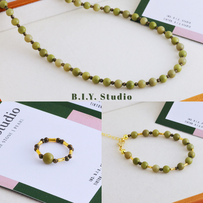 Prism Gem | Moss Vein・Necklace 3